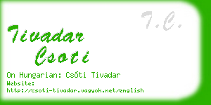 tivadar csoti business card