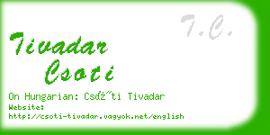 tivadar csoti business card